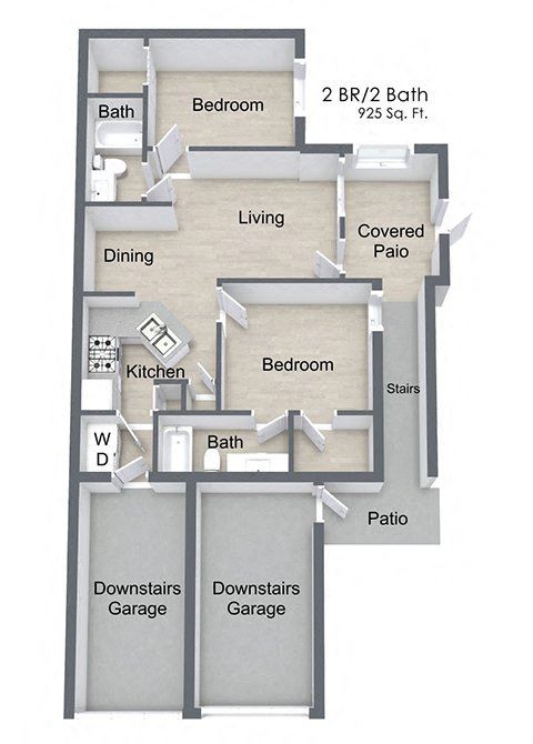2 Bedroom Floor Plan